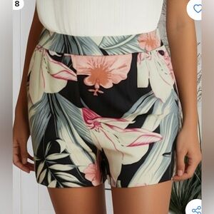 Jasmine & Juliana | High Waist |Tropical Print |Hidden Zip |Dress Shorts |Size 2